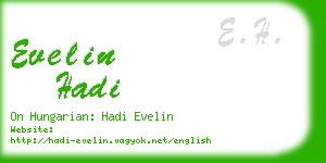 evelin hadi business card